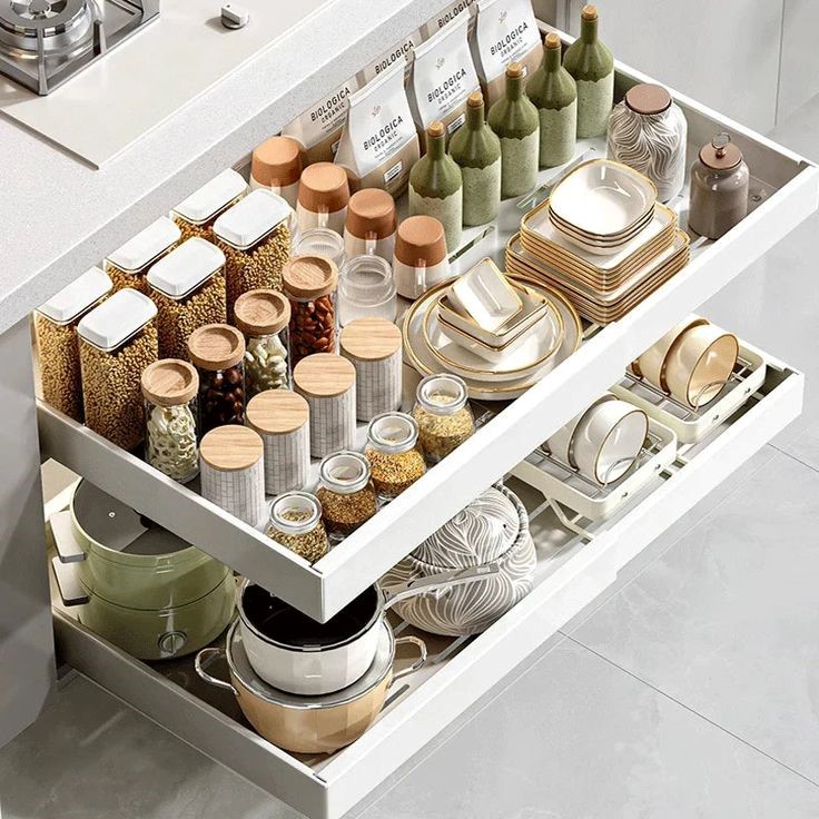 laci dapur dapur cluster bentuk persegi (foto: pinterest)