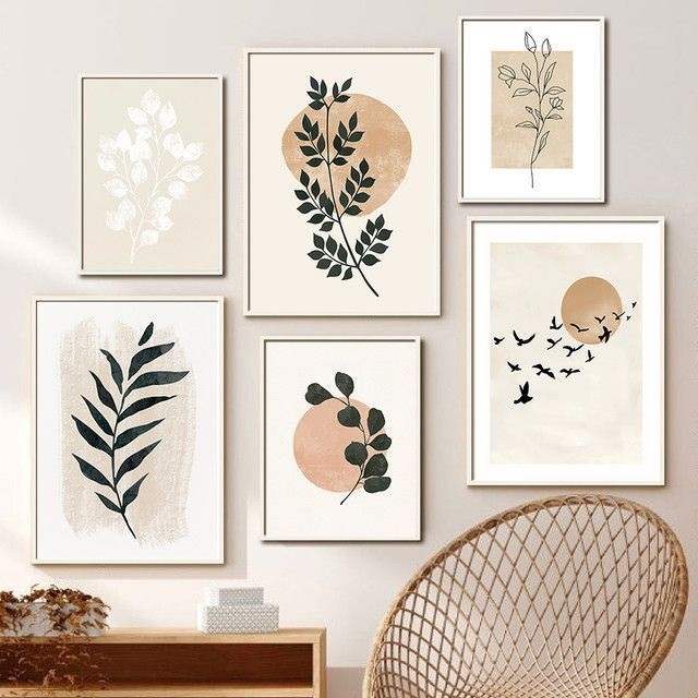 lukisan dinding sofa ruang tamu minimalis (foto: pinterest)